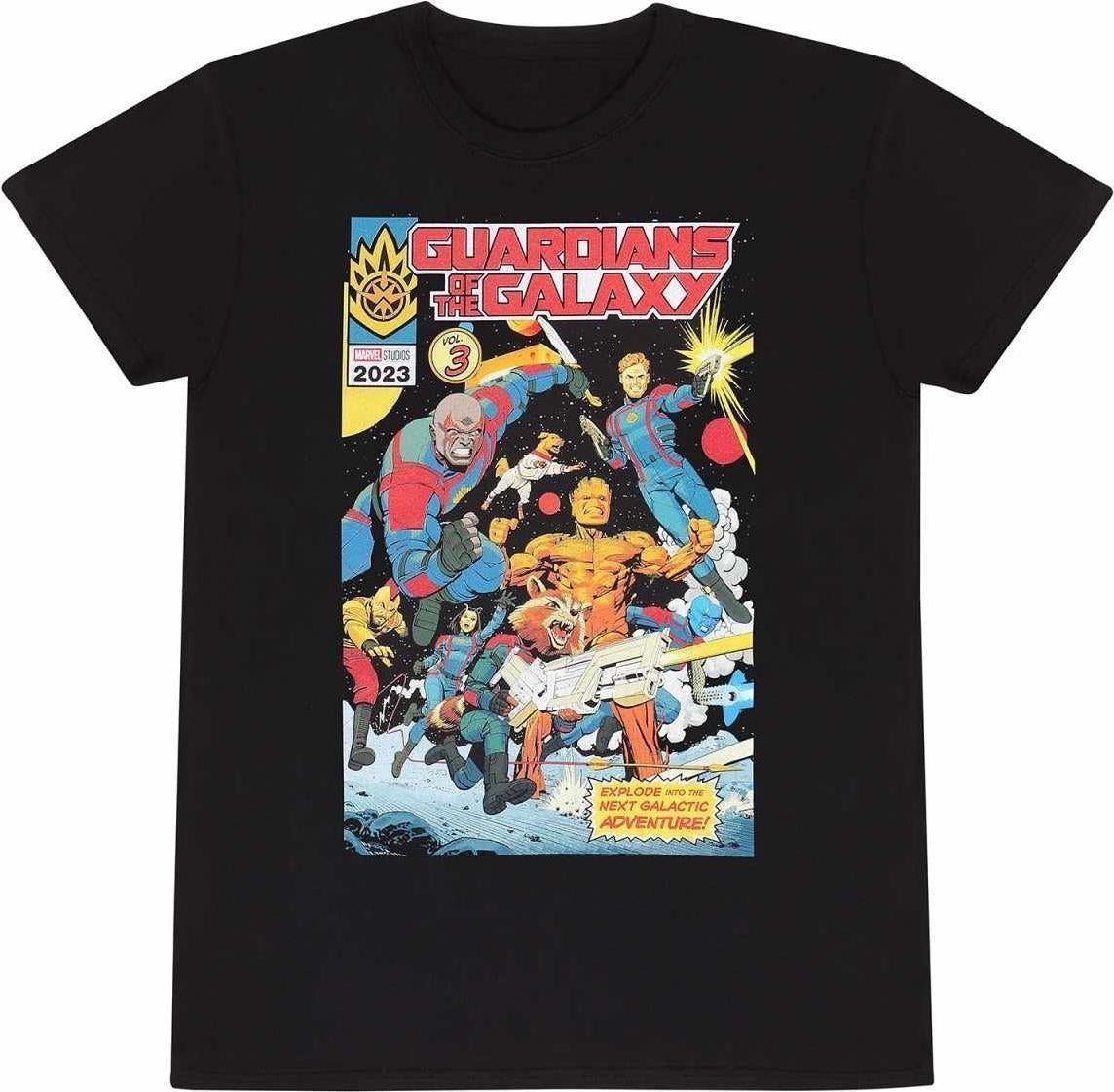 Marvel: Guardians Of The Galaxy - Vol 3 - Comic Cover - Black (T-Shirt Unisex Tg. 2XL)