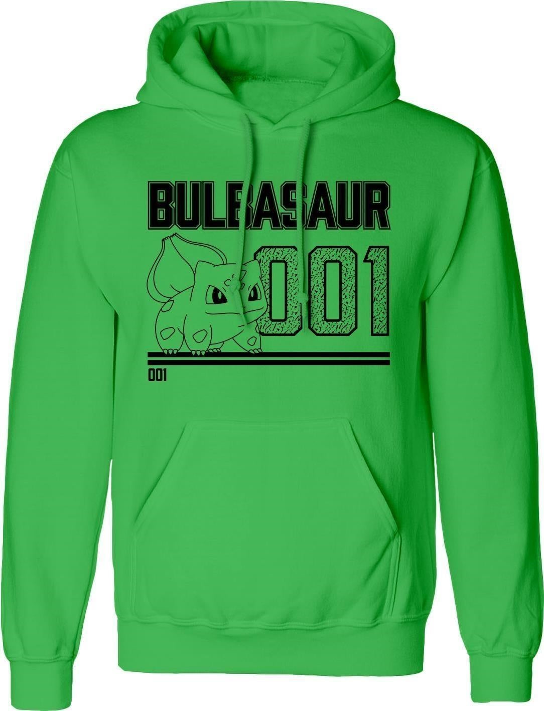 Pokemon: Bulbasaur Line Art (Felpa Con Cappuccio Unisex Tg. XL)