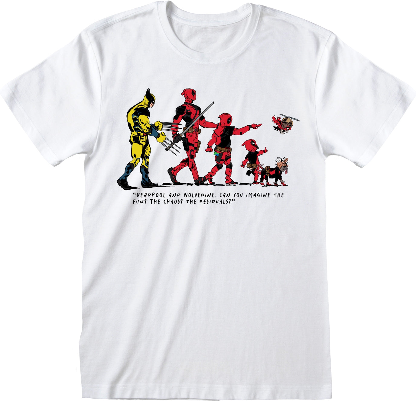 Deadpool 3 - Can You Imagine (Unisex White T-Shirt) Medium