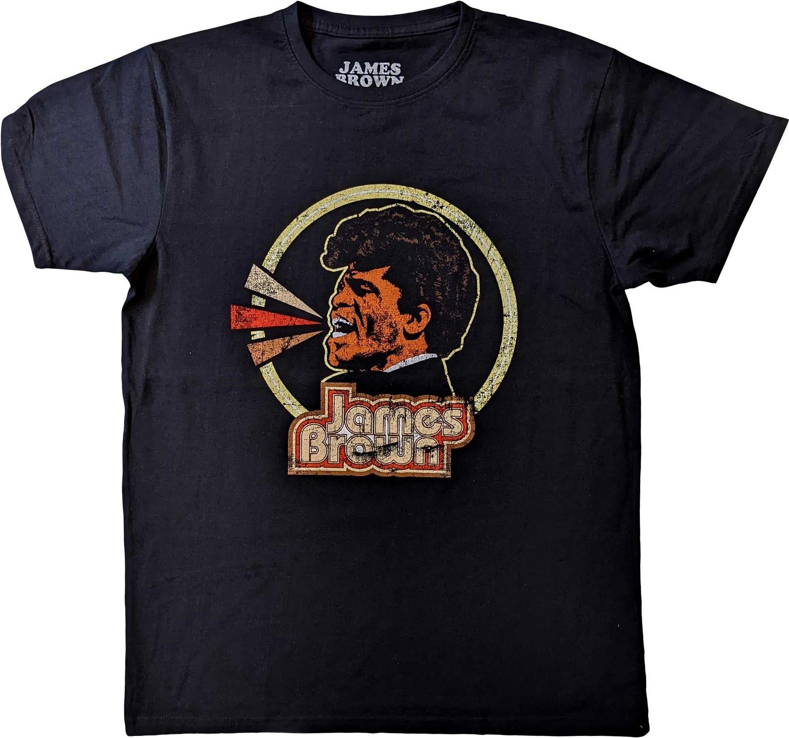James Brown: Rock Off - Circle & Logo (T-Shirt Unisex Tg. L)