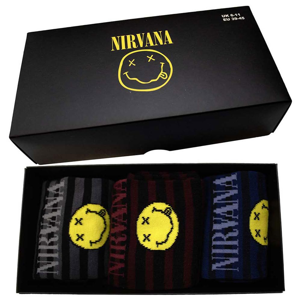 Orphan Sku - Nirvana Unisex Ankle Socks Set: Smile Stripes (Uk Size 6 - 11)