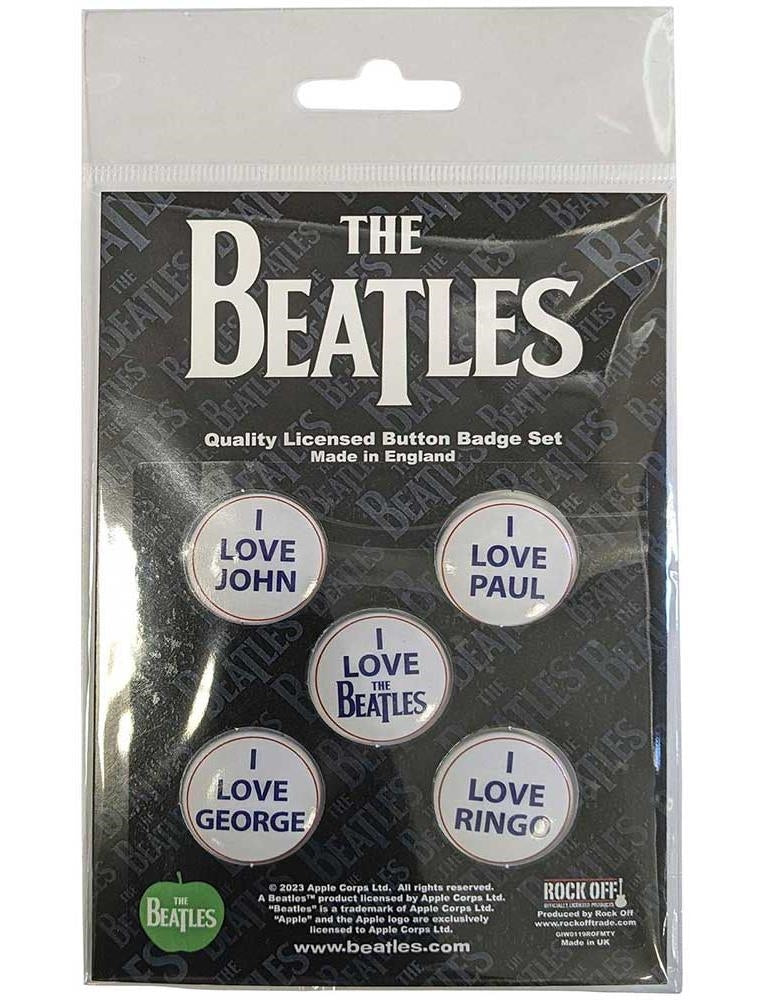 Beatles - The - The Beatles Button Badge Pack: I Love The Beatles