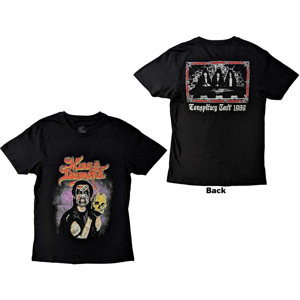 King Diamond Unisex T-Shirt: Conspiracy Tour (Back Print) (X-Large)