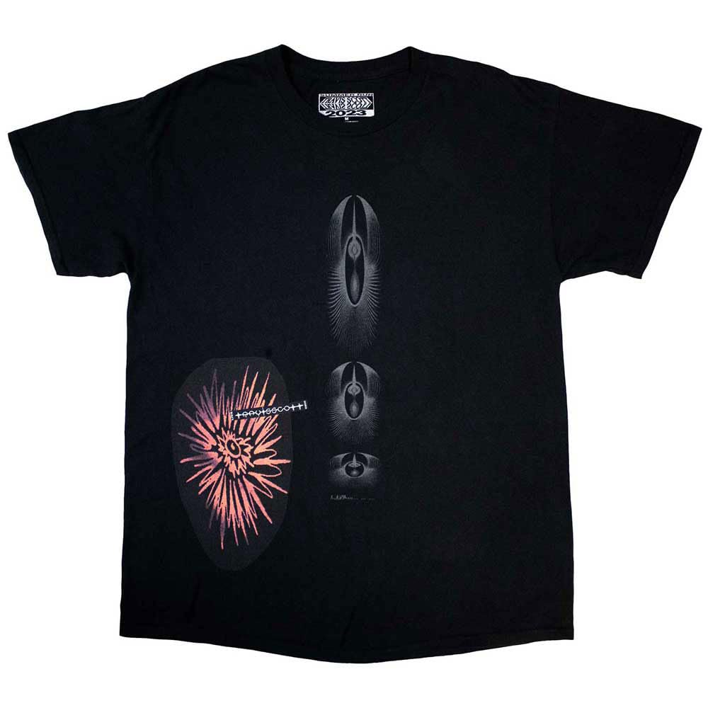 Travis Scott Unisex T-Shirt: Summer Run 2023 Dublin (Back Print & Ex-Tour) (Xx-Large)