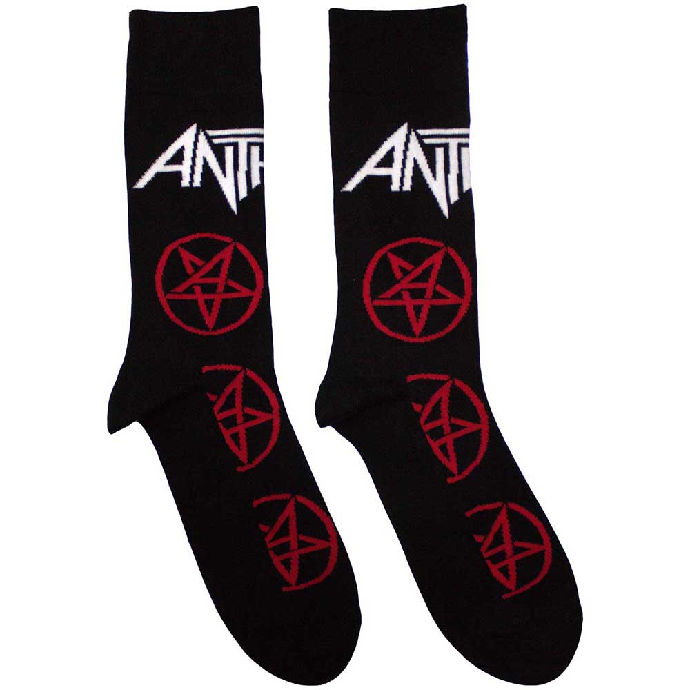Anthrax: Rock Off - Pentathrax Pattern (Calzini Unisex Uk Size 7 - 11)