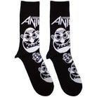 Anthrax: Rock Off - Faces Pattern B&W (Calzini Unisex Uk Size 7 - 11)