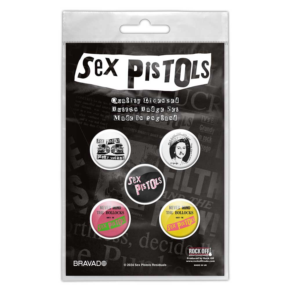Orphan Sku - The Sex Pistols Button Badge Pack: Never Mind The B****