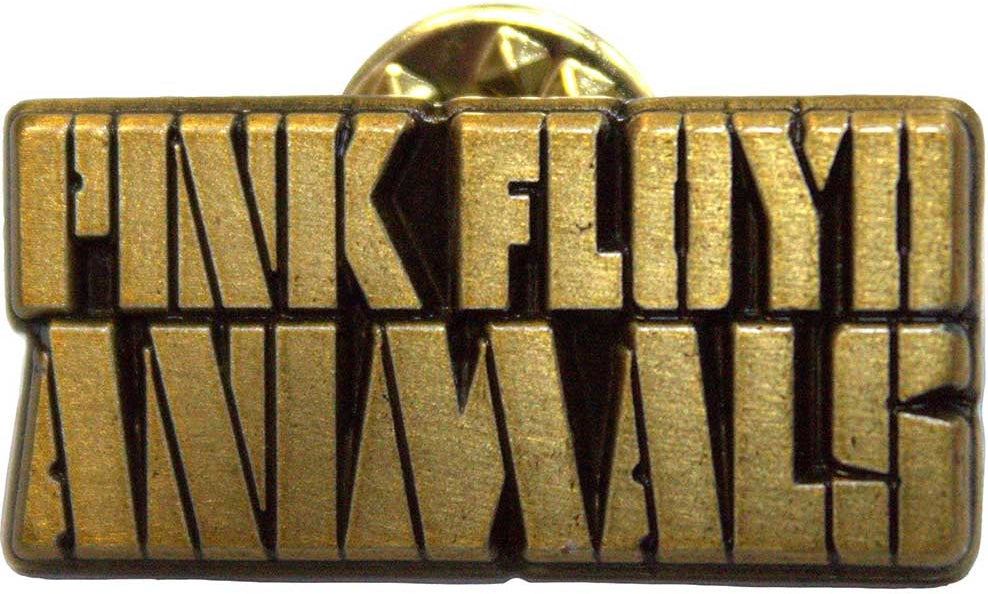 Pink Floyd - Pink Floyd Pin Badge: Animals Gold Text Logo