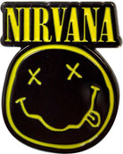 Nirvana - Nirvana Pin Badge: Logo & Happy Face Cut-Out