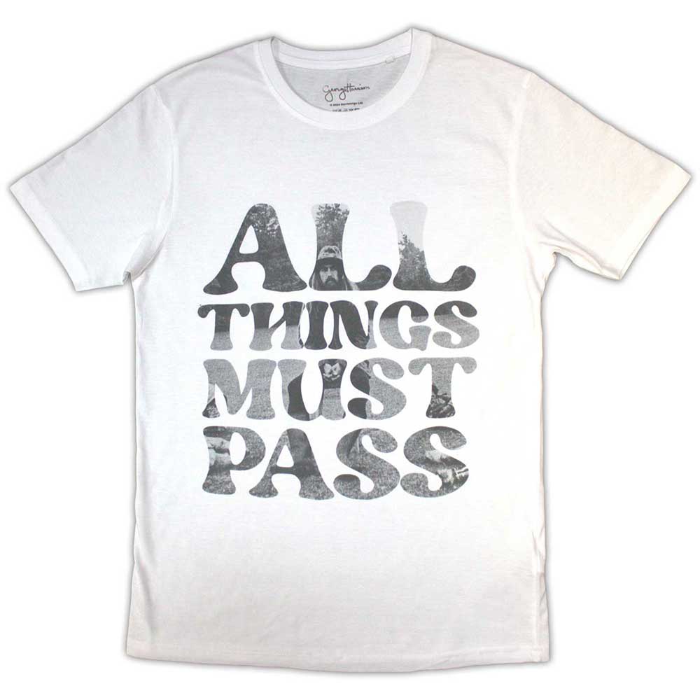 George Harrison: Rock Off - All Things Must Pass Text Infill (T-Shirt Unisex Tg. L)