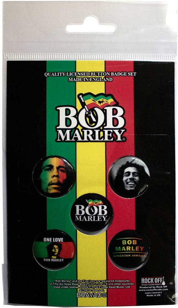 Bob Marley - Bob Marley Button Badge Pack: One Love