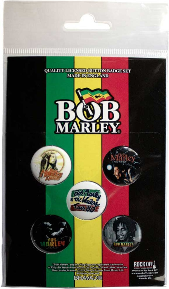 Bob Marley - Bob Marley Button Badge Pack: Bob & The Wailers