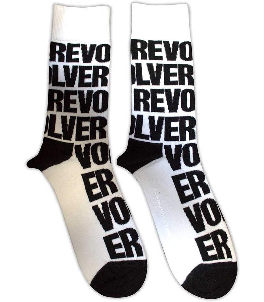 Beatles (The): Rock Off - Revolver Text Repeat (Calzini Unisex Uk Size 7 - 11)