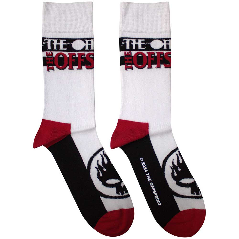 Offspring (The): Rock Off - Flaming Skull Logo (Calzini Unisex Uk Size 7 - 11)