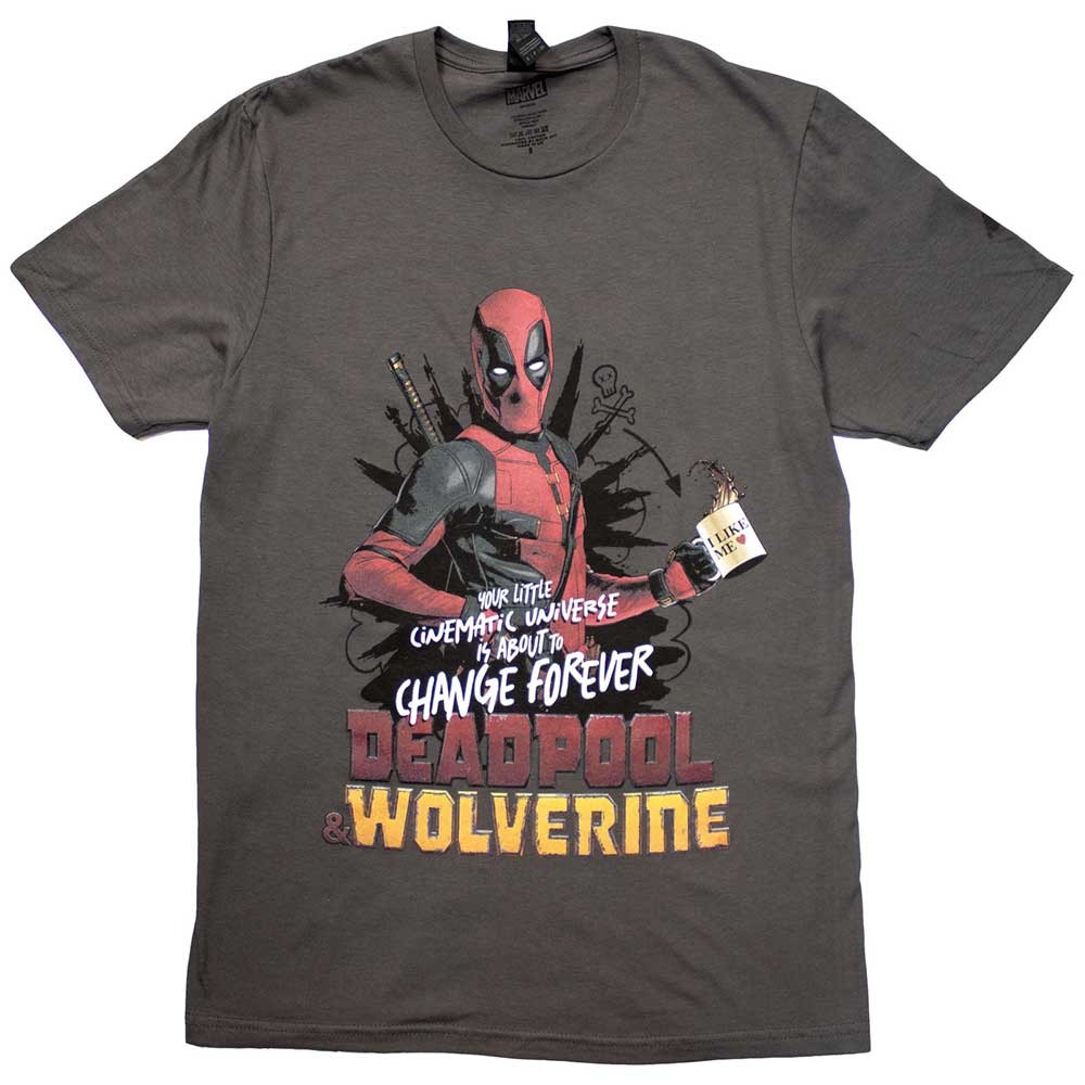 Marvel Comics - Marvel Comics Unisex T-Shirt: Deadpool & Wolverine Change Universe (Large)
