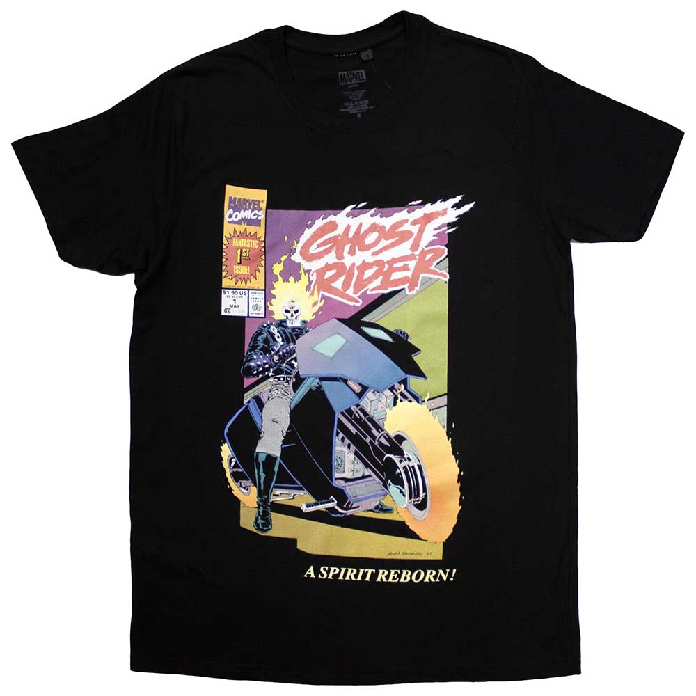 Marvel Comics: Rock Off - Ghost Rider Spirit Reborn Comic Cover (T-Shirt Unisex Tg. L)