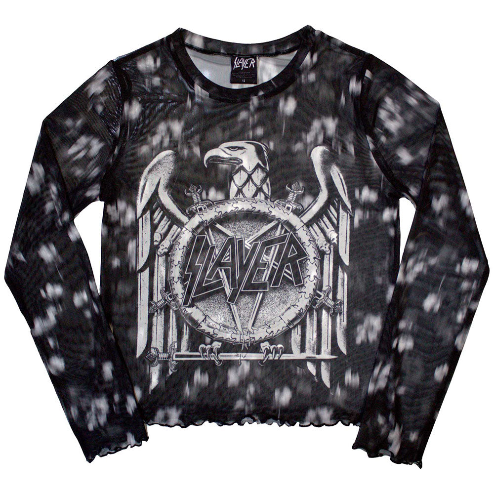 Slayer: Rock Off - Mono Eagle Mesh (Ladies Crop Top / Top Donna Tg. M)