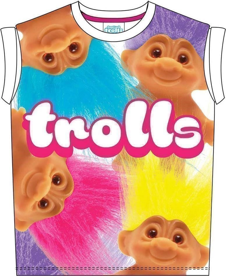 Trolls: Big Print Sublimation (T-Shirt Donna Tg. S)