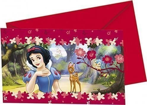Disney: Biancaneve - 6 Inviti Con Busta