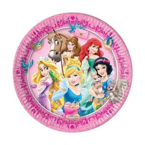 Principesse Disney - Animali - 8 Piatti 20 Cm