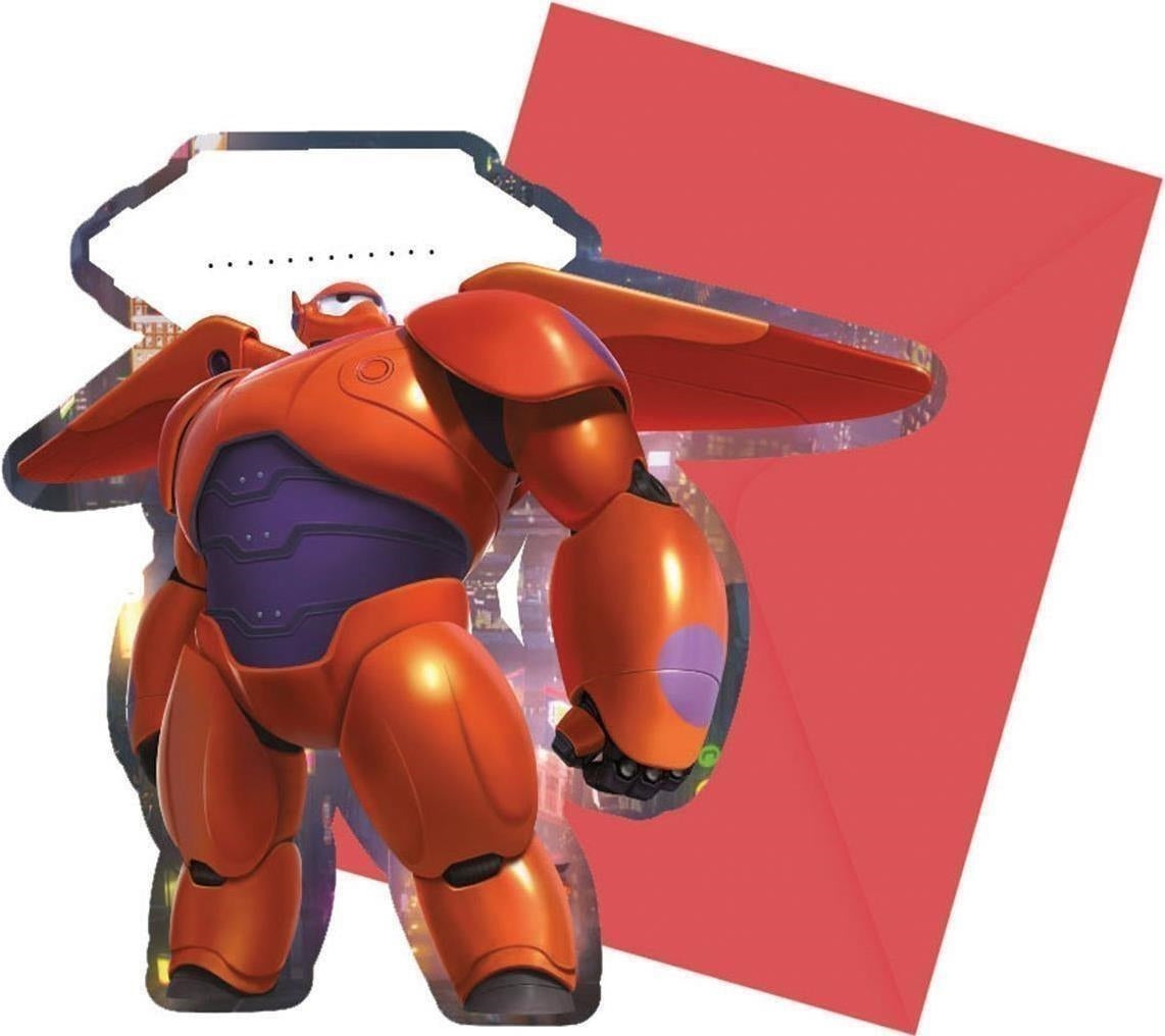 Disney: Big Hero 6 - 6 Inviti Con Busta