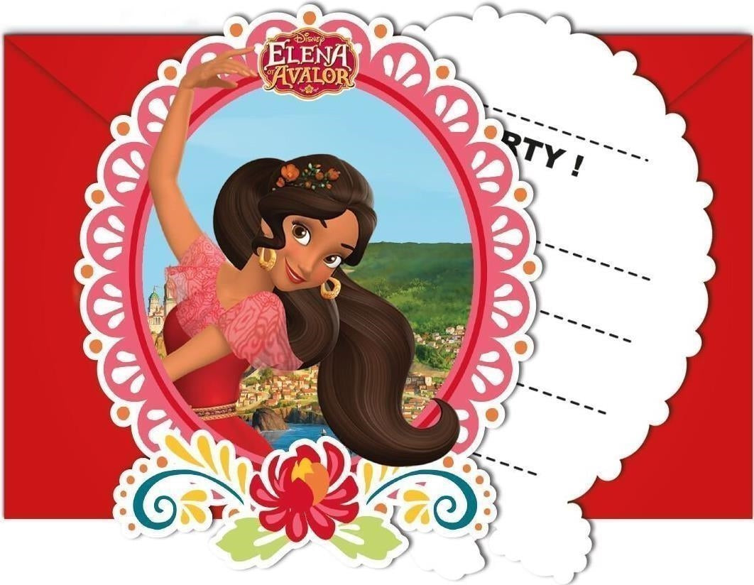 Disney: Elena Di Avalor - 6 Inviti Con Busta