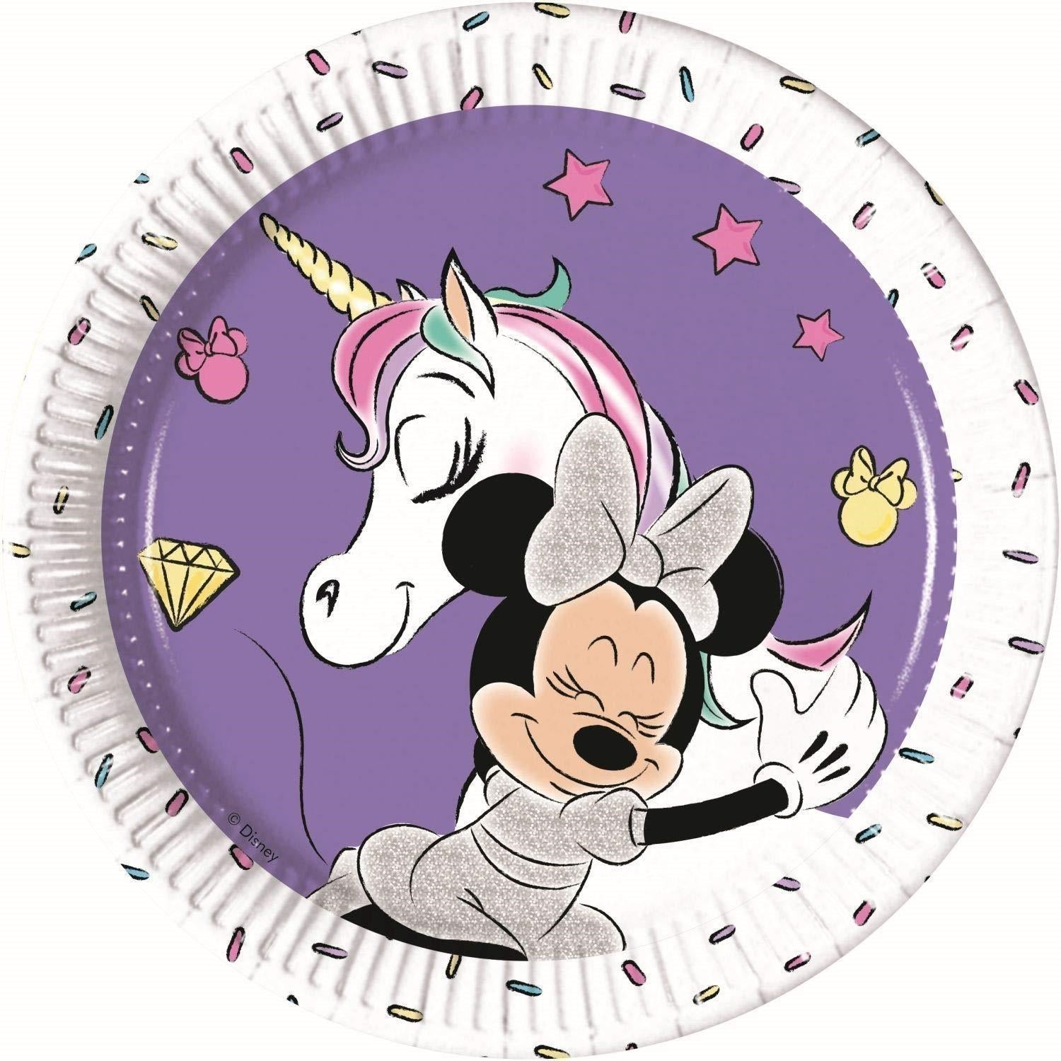 Disney: Piatto 20 Cm 8 Pz - Minnie Unicorn Q