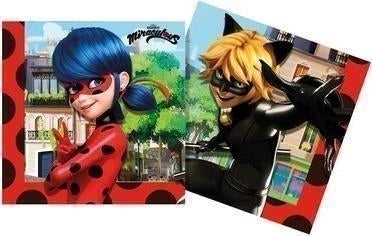Miraculous: Tovagliolo 33 20Pz * Miraculous Ladybug Q. Tovagliolo 33 Cm Miraculous Ladybug