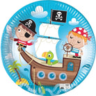 Party: Piatto Carta 23 Cm Compostabile Pirates Tr. Q