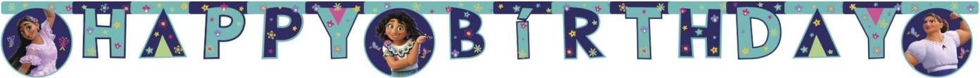 Festone Happy Birthday * Encanto. Festone Snodabile Happy Birthday 200 X 15 Cm Encanto