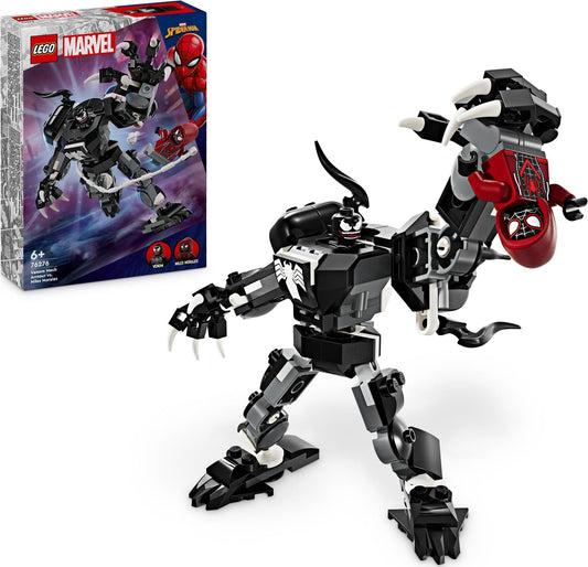 Marvel: Lego 76276 - Super Heroes - Mech Di Venom Vs. Miles Morales