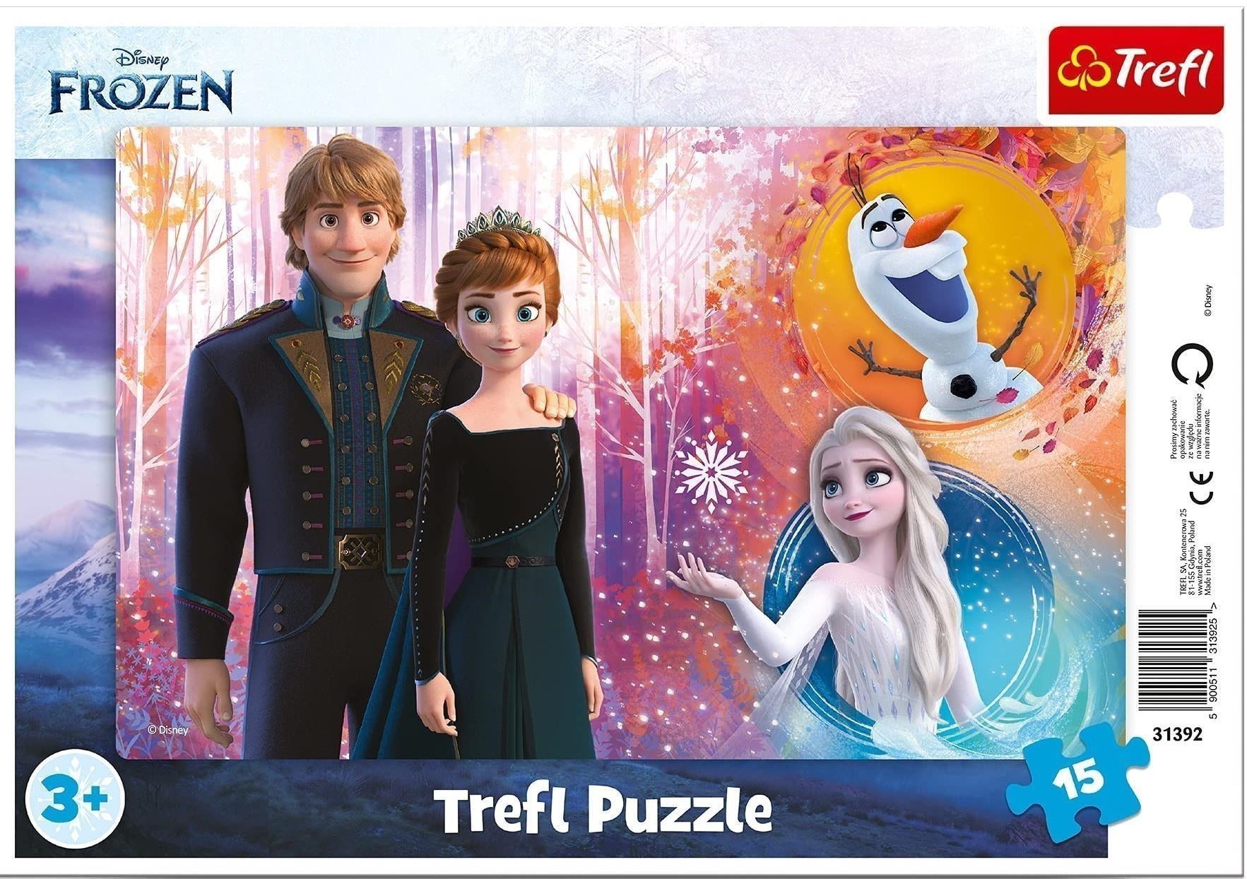 Disney: Trefl - Puzzle 15 Frame - Frozen 2 - Happy Memories
