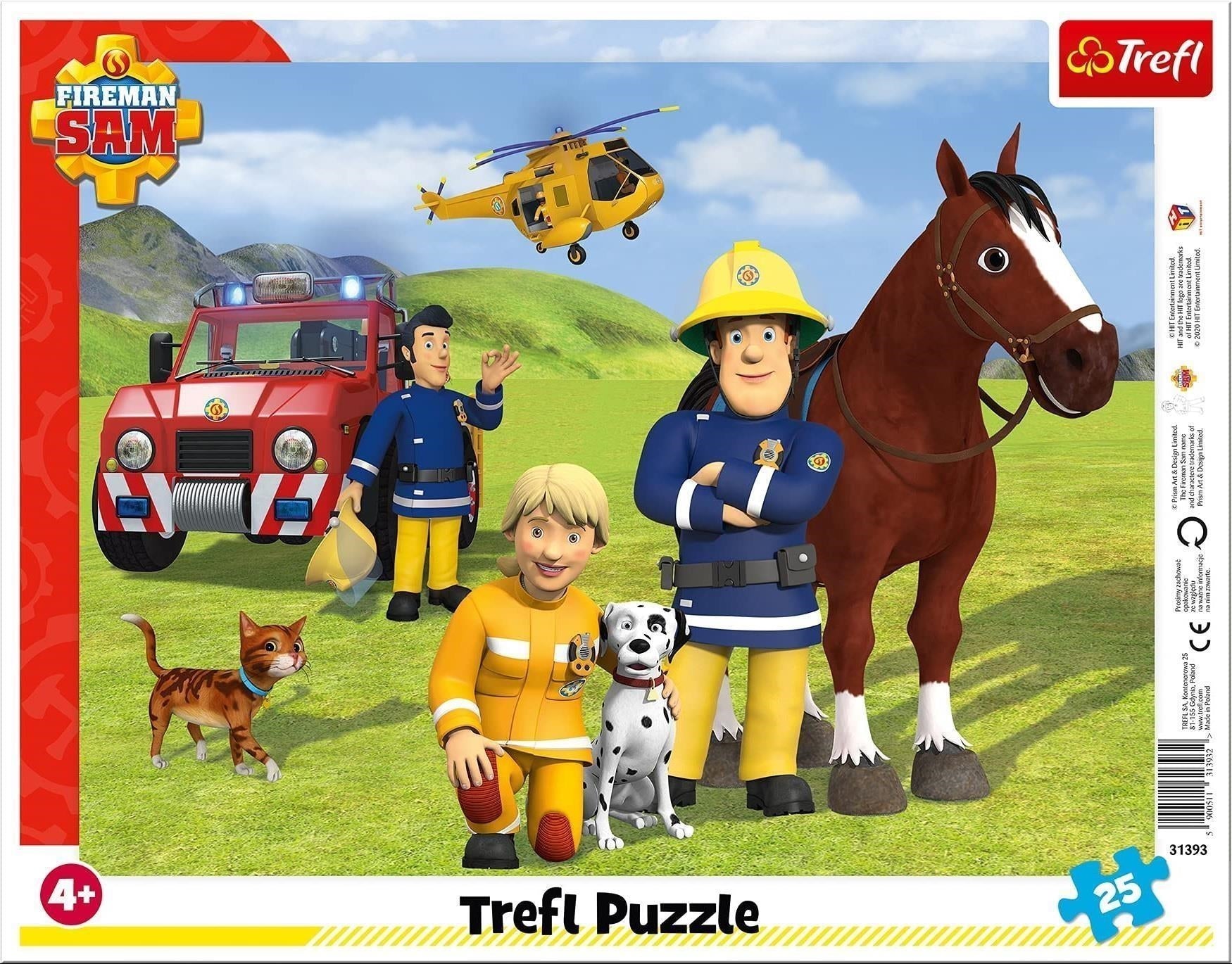 Fireman Sam: Trefl - Puzzle 25 Frame - Always On Guard