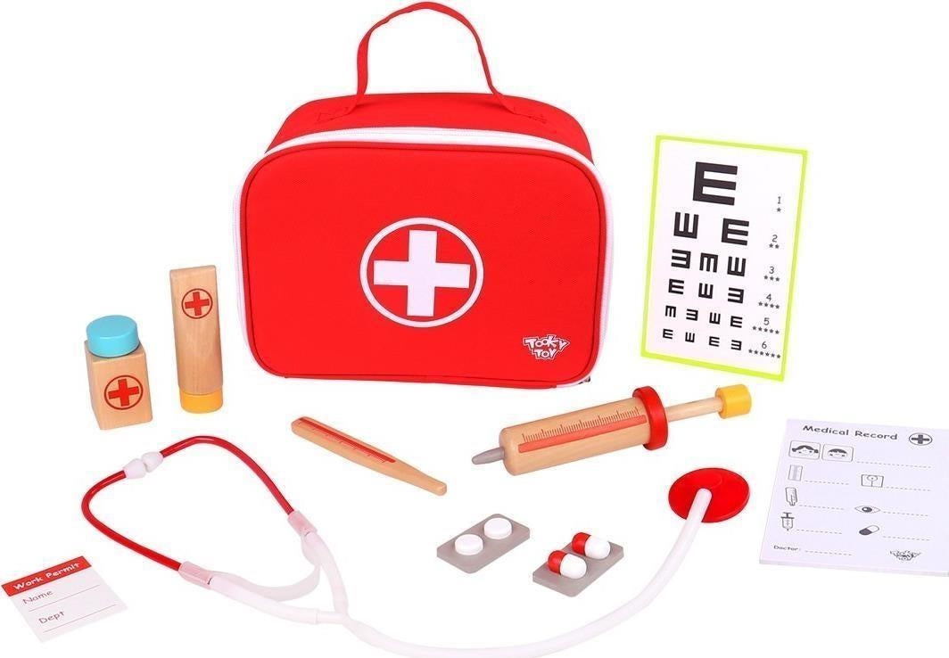 J Wooden Medical Set Exp