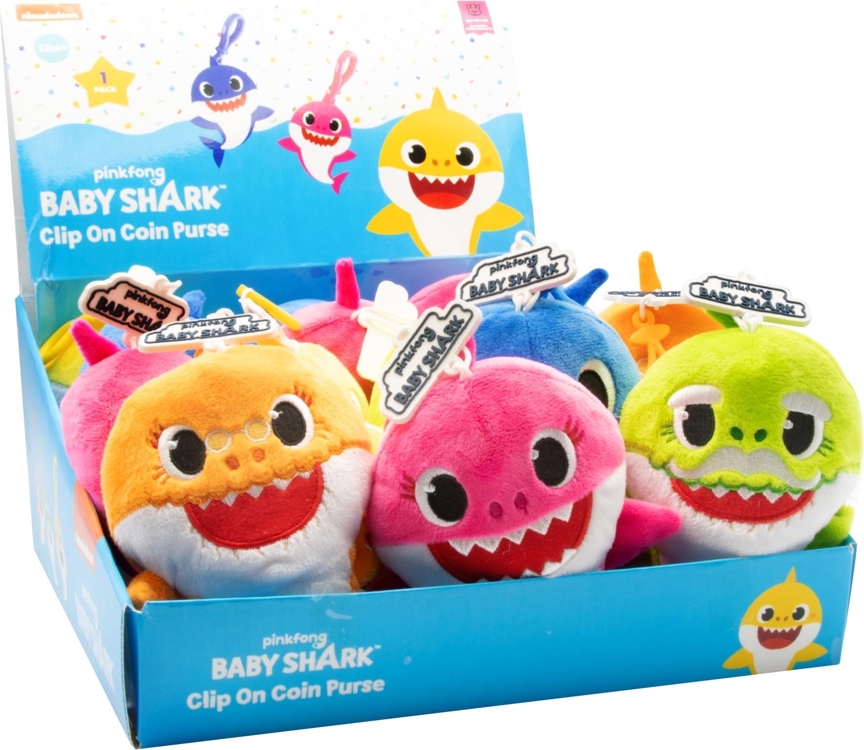 Baby Shark: Joy Toy - Clip On Peluche Con Cerniera (Assortimento)