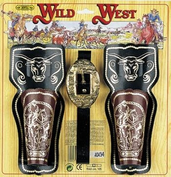 Villa 10134 - Cinturone Con 2 Fondine - Wild West M/N