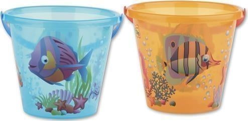 Androni: Estivo - Crazy Fish - Secchiello 3 Trasparente Colorato (Made In Italy)