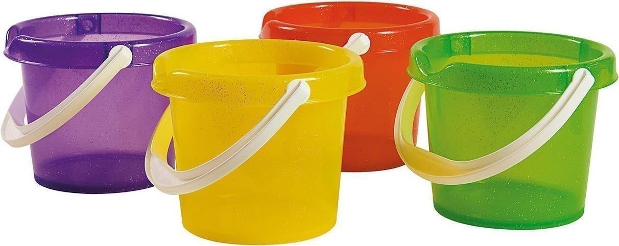 Androni: Estivo - Secchiello Baby Trasparente Colorato Con Paillettes (Made In Italy)