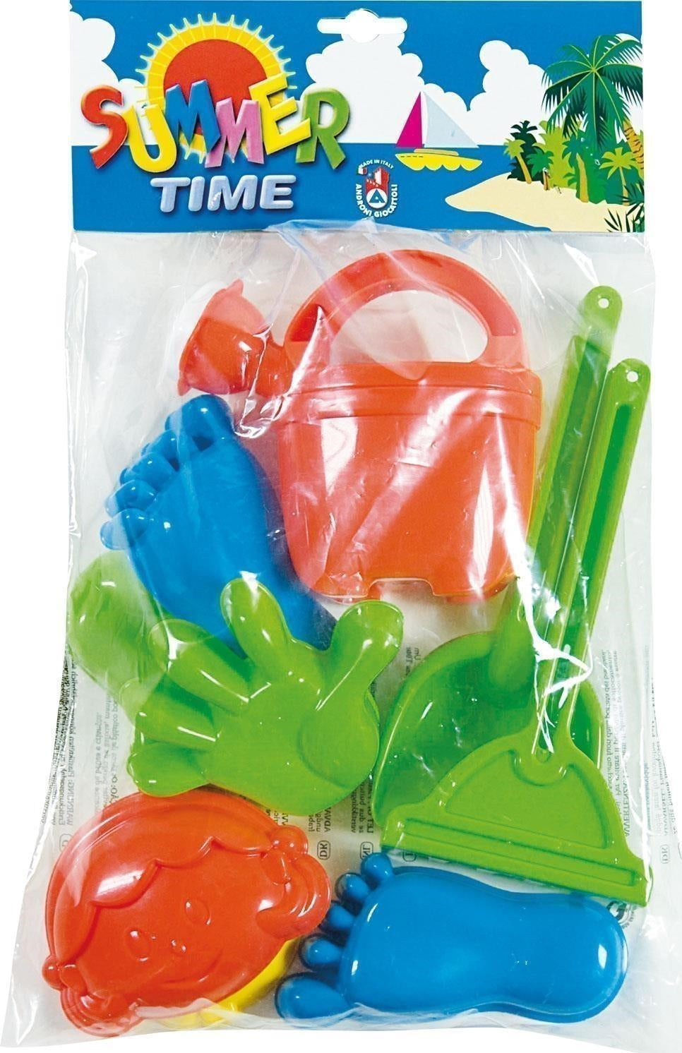 Androni: Estivo - Terry & Tommy - Busta 6 Formine Mani E Piedi+Paletta E Rastrello E Annaffiatoio (Made In Italy)