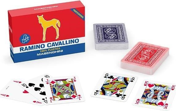 Masenghini: Carte Da Gioco Ramino Cavallino Oro Pvc
