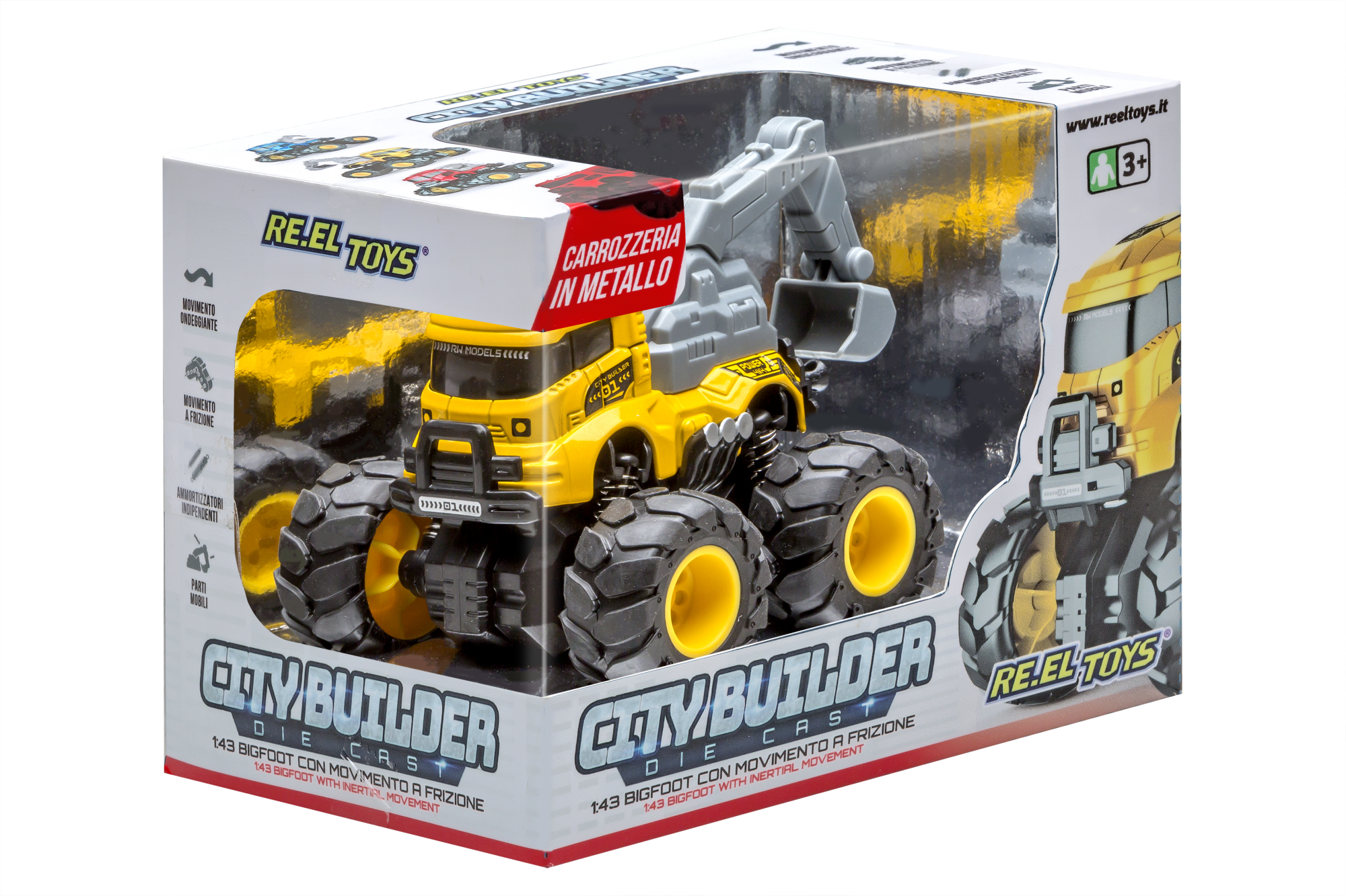 Reel Toys: City Builder Mezzi A Movimento Ondeggiante Con Ammortizzatori Indipendenti (Assortimento)