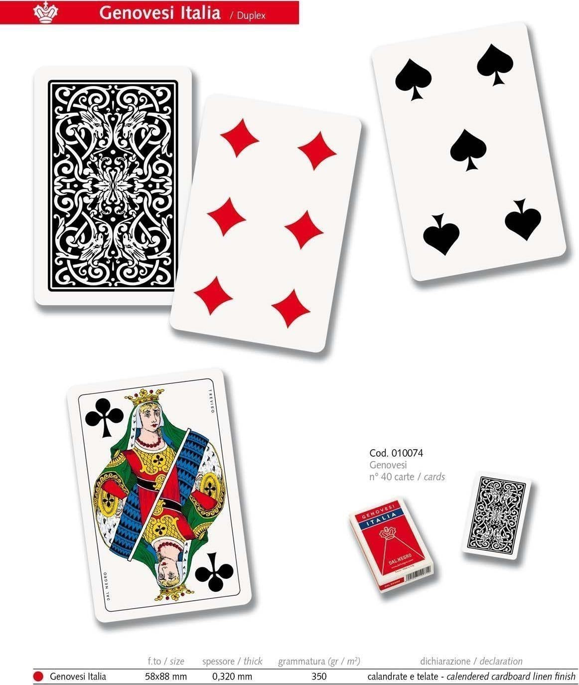 Dal Negro: Carte Da Gioco Genovesi Italia