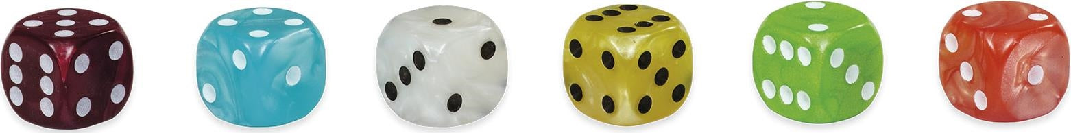Dal Negro: Dadi Puntati Colorati Perlati Mm.16 (50pz)