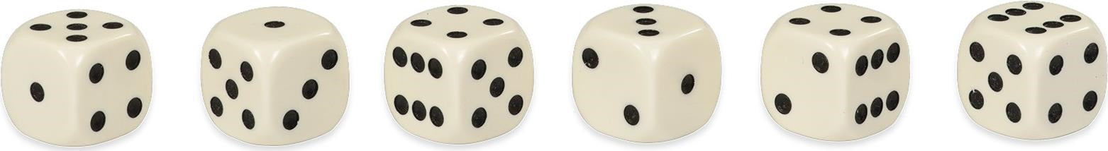 Dal Negro: Dadi Puntati Avorio 18Mm. (50pz)