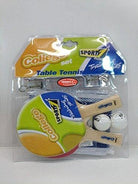 Sport1: Ping Pong Set College 2 Racchette + 2 Palle + Rete Con Morsetti In Bivalva