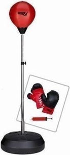 Sport1: Punching Ball Pro Con Guantoni E Pompa Altezza 120-145 Cm.