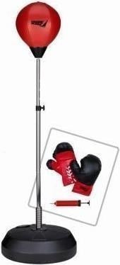 Sport1: Punching Ball Pro Con Guantoni E Pompa Altezza 120-145 Cm.