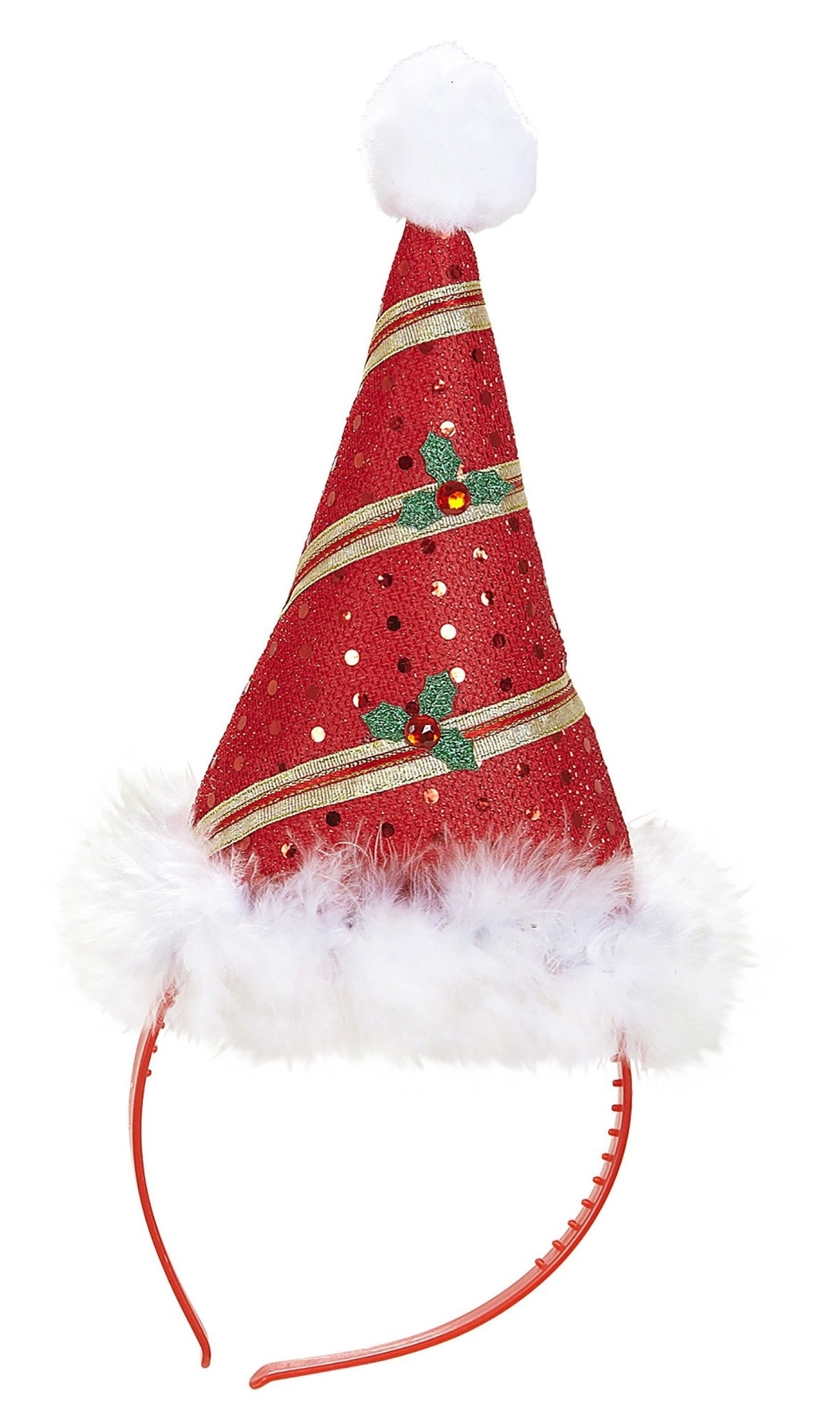 Widmann: Mini Cappello Babbo Natale Con Rifinitura In Marabou