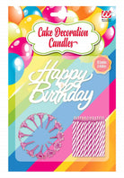 Widmann: Set Da 16 Candeline Decoro Torta Happy Birthday Con Supporti Rosa