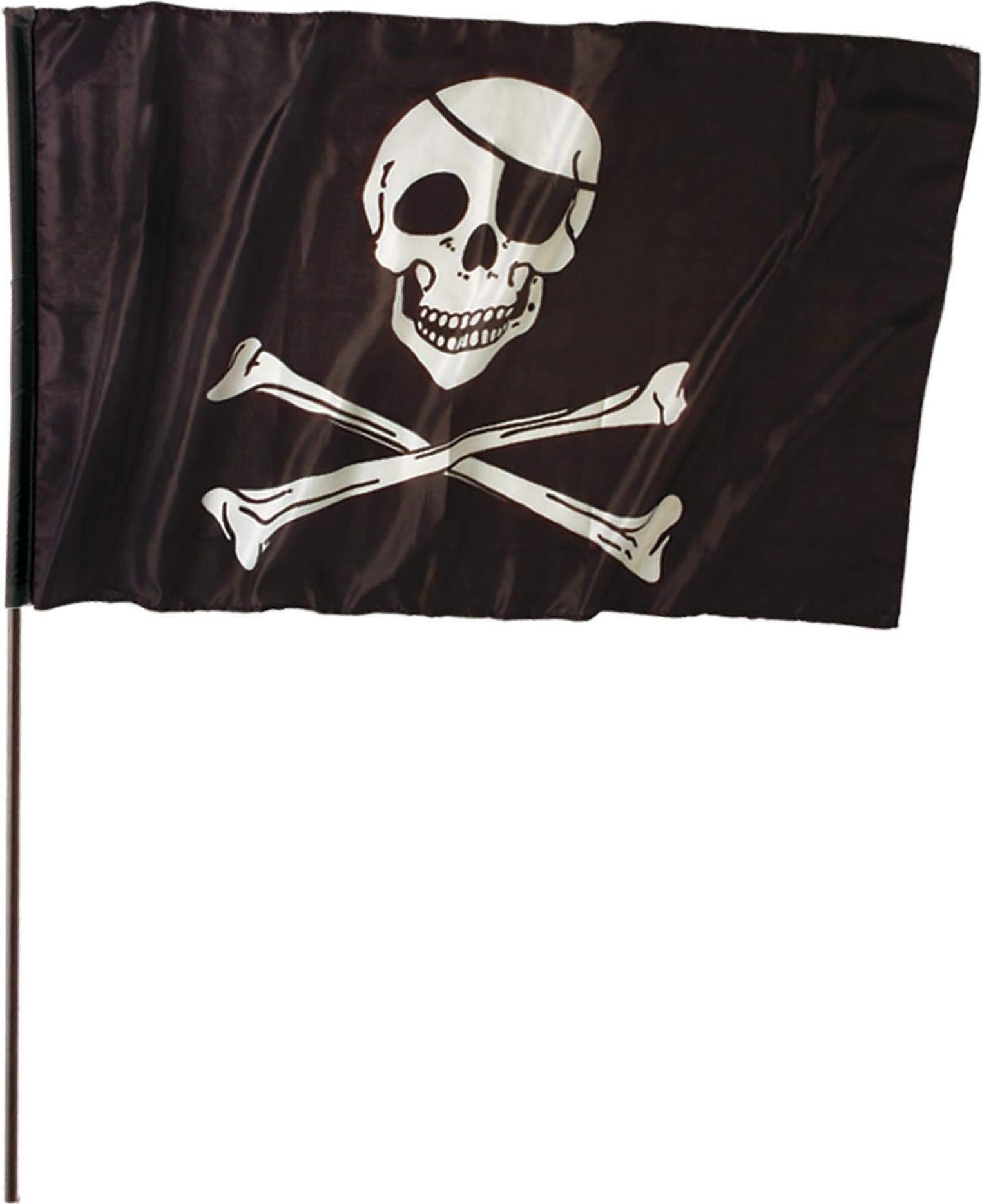 Widmann: Bandiera Pirata (120X70 Cm) Con Stecca (140 Cm)